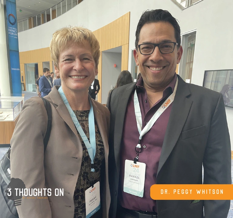 Rafael Andrade with Dr. Peggy Whitson
